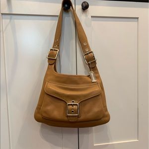Coach Legacy Tan Leather Shoulder Hobo